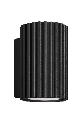 Sollux Karbon SL.1648 zwart geribbelde wandlamp