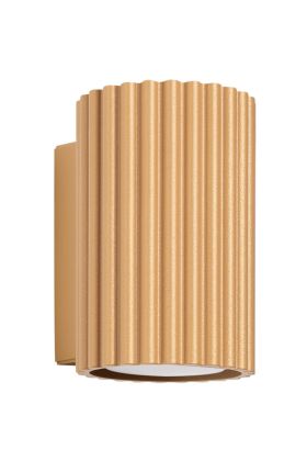Sollux Karbon SL.1650 goudkleurige geribbeld wandlamp