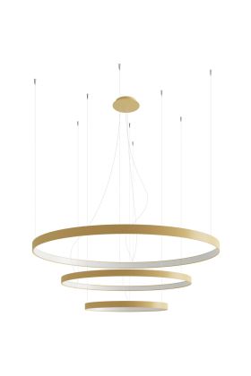 Thoro Rio TH.173 goud kleurige hanglamp met drie ringen
