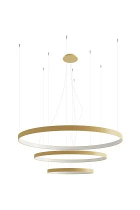 Thoro Rio TH.173 goud kleurige hanglamp met drie ringen