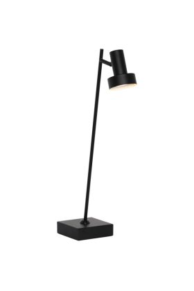 Freelight Lunata S9091S staal kleurige vloerlamp met vierkante voet en dunne buis met in de top een spotje