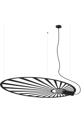 Thoro Lehdet TH.001CZ grote zwarte hanglamp