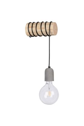 Spotlight Trabo 69399150 pijnboomhouten wandlamp met betonnen fitting