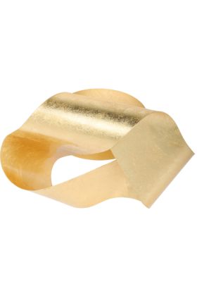 Freelight Pecco W0402GD goudkleurige wandlamp met gevlochten dunne strook metaal. bovenaanzicht
