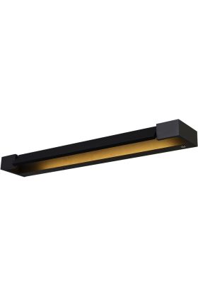 Freelight Parete W1440B bronzen schilderijlamp met kantelbaar deel waar de LED is geplaatst. rechtsonder een touch dimmer