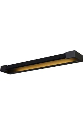 Freelight Parete W1440B bronzen schilderijlamp met kantelbaar deel waar de LED is geplaatst. rechtsonder een touch dimmer