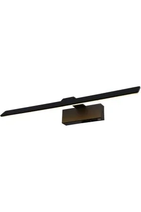 Freelight Parete W1431Z zwarte schilderijlamp met kantelbaar deel waar de LED is geplaatst. rechtsonder een touch dimmer