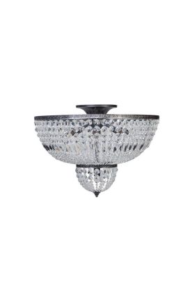 ETH Azzaro plafonnière 05-2313-18 oud zilver/kristal