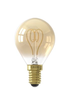 1001002700 8712879158714 Calex Kogel P45 Goud Flex Filament 220-240V 2.5W 136lm 2100K E14 Dimbaar met LED dimmer