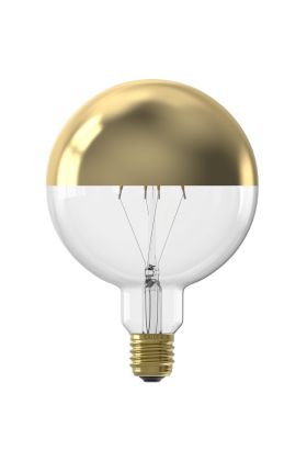 2001000300 8712879150725 Calex Led Kopspiegel G125 Goud Straight filament 220-240V 4W 200lm 1800K E27 Dimbaar met LED dimmer