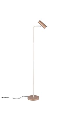 Trio Marley 412400165 creme met koffiekleurige vloerlamp met schakelaar op de spot