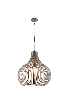 Freelight Aglio brons-goud kleurige hanglamp van 58cm in diameter met open kap van metalen draden