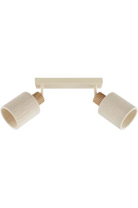 Spot Arlo beige/hout 63cm