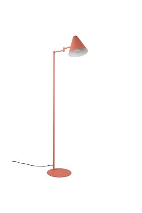 Trio Cosima 463900140 abrikoos kleurige metalen leeslamp met metalen kapje met op de kap een touchschakelaar
