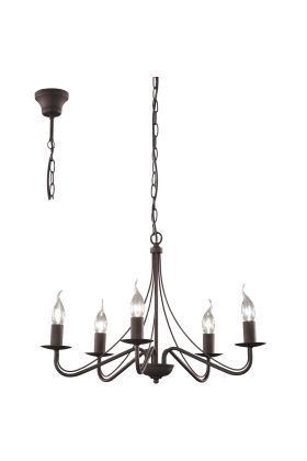 Trio Country R1198-24 kroonluchter bruin