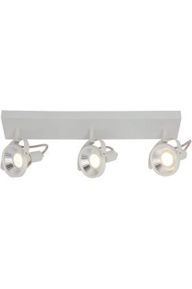 Freelight Galileo plafondspot van 50cm lang met witte plafondplaat en die spots met reflector en GU10 lamp