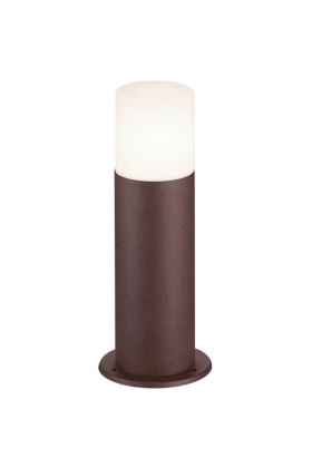 Trio Hoosic 522260124 roestkleurige buisvormige sokkellamp met wit kunststof kap