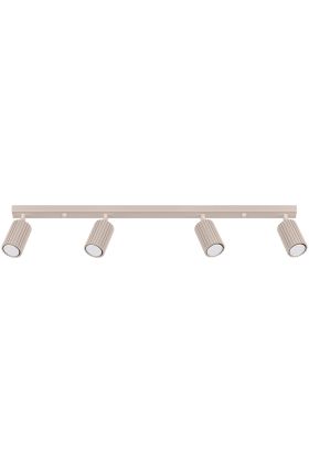 Sollux Karbon SL.1565 goudkleurig geribbelde vier spotbalk