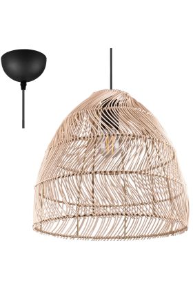Trio Rike rotan hanglamp met een diameter van 35cm