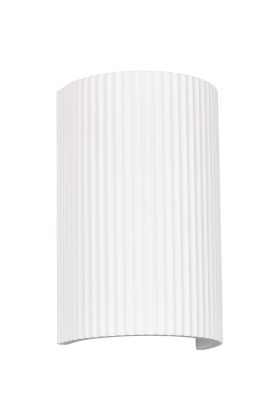 Trio Dadi overschilderbare 11,5cm grote kubusvormige wandlamp van gips met lichtopening naar boven en beneden van