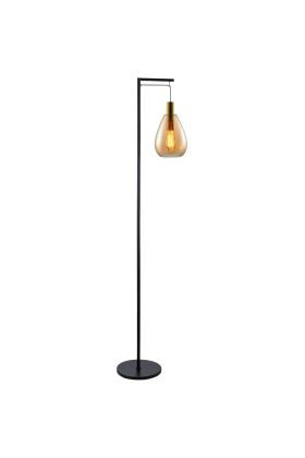 Freelight Dorato S2011A amber glazen vloerlamp