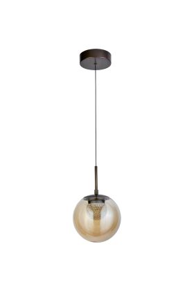 Hanglamp Solis LED brons champagneglas 20cm