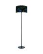 Britop Pauw 124090104 vloerlamp met fluwelen kap met pauwen
