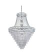 Searchlight Louis Phillipe 1711-102CC grote chromen zakkroonluchter van kristal met een diameter van 100cm