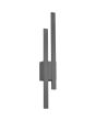 Trio Tawa 221460242 antraciet grijze buiten wandlamp met twee slanke plankjes voor indirect licht via de muur