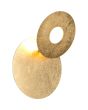Trio Leano 240310179 goudkleurige wandlamp met naar boven gedraaide draaibare schijf voor indirect licht
