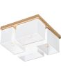 Britop Paloma 2452474 witte plafondlamp met eikenhout