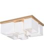 Britop Paloma 2452674 witte plafondlamp met eikenhout