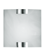Trio Marta 2523011-01 mat glazen halfronde wandlamp met chromen houders