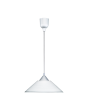 Trio Diego 301400101 wit geribbeld glazen hanglamp