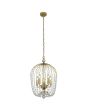 Searchlight Shower 30216-5GO goudkleurige kroonluchter met kristalglas