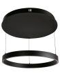 Searchlight Layla 30411BK zwart metalen hanglamp ringvormig