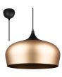 Trio Chiron 310890108 mat messing bolvormige hanglamp met mat zwarte bovenzijde