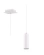 Trio Marley 312400101 witte hanglamp met vierkant plafondplaatje en cilindervormige kap voor een GU10 fitting