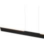 Trio Galway 349710132 bovenaanzicht zwarte dunne hanglamp met LED naar boven en twee touch schakelaars voor dimmen en lichtkleur