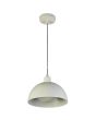 Searchlight Mars 35410CR creme hanglamp van 25cm met half ronde kap en half ronde schijf in de lamp voor indirect licht