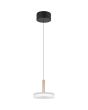Trio Celeste 354910165 koffie bruine hanglamp met wit glas
