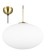 Trio Fomento 363190108 mat messing hanglamp met 40cm bolvormig wit glas