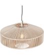 Trio Svea 364700144 bovenaanzicht hanglamp met 46cm grote schijfvormige kap van katoenen touw