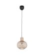 Trio Gila 365700166 brandende zand kleurige hanglamp met kap van metalen latjes