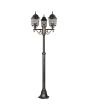 Trio Volturno 405960328 klassieke zwart goud kleurige lantaarnpaal met drie staande lantaarns