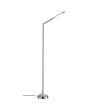 Trio Filigran 420490107 staal kleurige buisvormige vloerlamp met langwerpig glazen plaatje