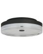 Searchlight Cyprus 42651-30BK zwarte plafonniere met mat glazen onderzijde en helder glazen rand