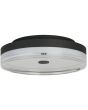 Searchlight Cyprus 42651-40BK zwarte plafonniere van 40cm met mat met helder glazen onderzijde