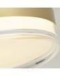 Searchlight Cyprus 42651-40GO detailfoto van het glas van de goud kleurige plafonniere van 40cm met mat met helder glazen onderzijde
