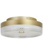 Searchlight Cyprus 42651-40GO goud kleurige plafonniere van 40cm met mat met helder glazen onderzijde